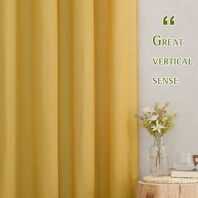 NICETOWN Kitchen Curtains 45 inch Length, Grommet Short Curtains Semi Sheer - Image 5