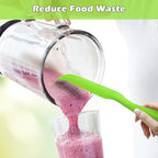 Demao Silicone Blender Spatula & Scraper for Vitamix - Under-Blade & Jar Accessory with Long Handle, Nonstick Surface and Hanging Holes (Green)