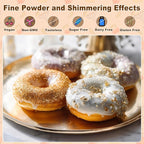 Edible Glitter Set - 15 Colors Food Grade Luster Dust, Edible Glitter Powder for Drinks, Cake Decorating, Chocolates, Fondant, Strawberries, Cupcakes, Candy, Cookie. Vegan - 5g/bottle