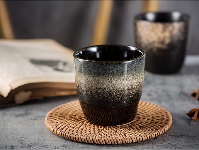 Ceramic Tea Cup, Kung Fu Tea set, Coffee Cup, Yerba Mate Set 4-piece companion cup set (4 colors)