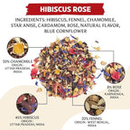 BREWIX, Hibiscus Rose Herbal Loose Tea (50+ Cups) | 100% Natural, Handmade, Pure from Hibiscus Flowers | Hibiscus with Rose Petals, Chamomile and Exotic Spices | Supports Everyday Wellness, Digestion and Cardiovascular System | Rich in Antioxidants & S...