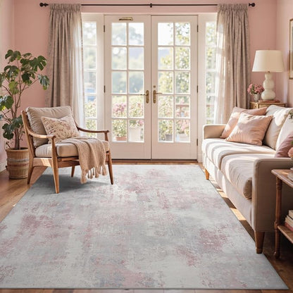 4x6 Ft Area Rugs for Living Room, Soft Non-Slip Washable Rugs Modern Abstract by Cuzwlovita