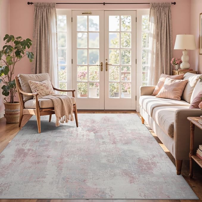 5x7 Ft Area Rugs for Living Room, Soft Non-Slip Washable Rugs Modern Abstract - Image 2