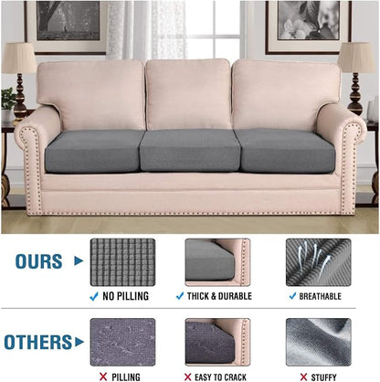 H.VERSAILTEX Super Stretch Individual Seat Cushion Covers, Thick Jacquard - Image 2