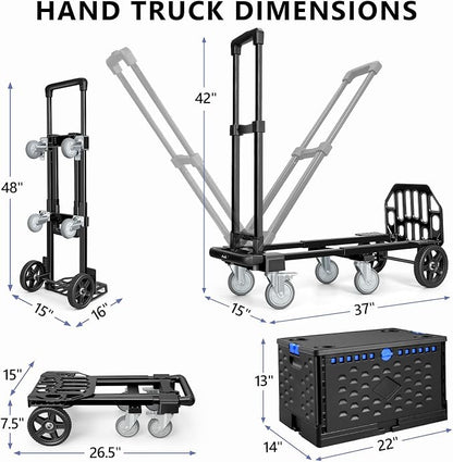KEDSUM 4-in-1 Convertible Dolly Cart - Image 8