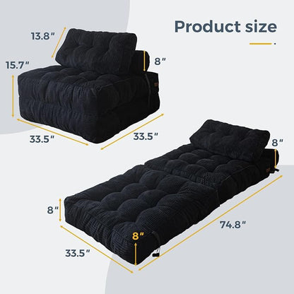 MAXYOYO Folding Sofa Bed, Convertible Sleeper Chair - Image 2