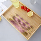 Stainless Steel Reusable Metal Straws,Extra Long Reusable Metal Straws,Metal Drinking Straws,Straight,Pink,5 Pieces.