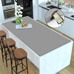 Silicone Mats for Kitchen Counter, 47.3"x23.6"x0.08" Largest Heat Resistant Mat Kitchen Island 2MM Thick Waterproof Countertop Protector Mat Nons-slip Extra Large Counter Mat (Light Gray)