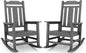 SERWALL Oversized Rocking Chair Set of 2 Outdoor, HDPE Outdoor Rocking Chair by SERWALL