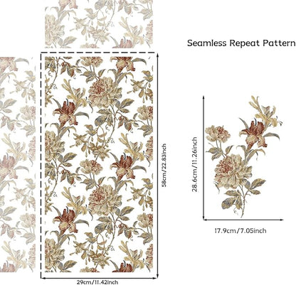 Vintage Floral Rub on Transfers - Image 3
