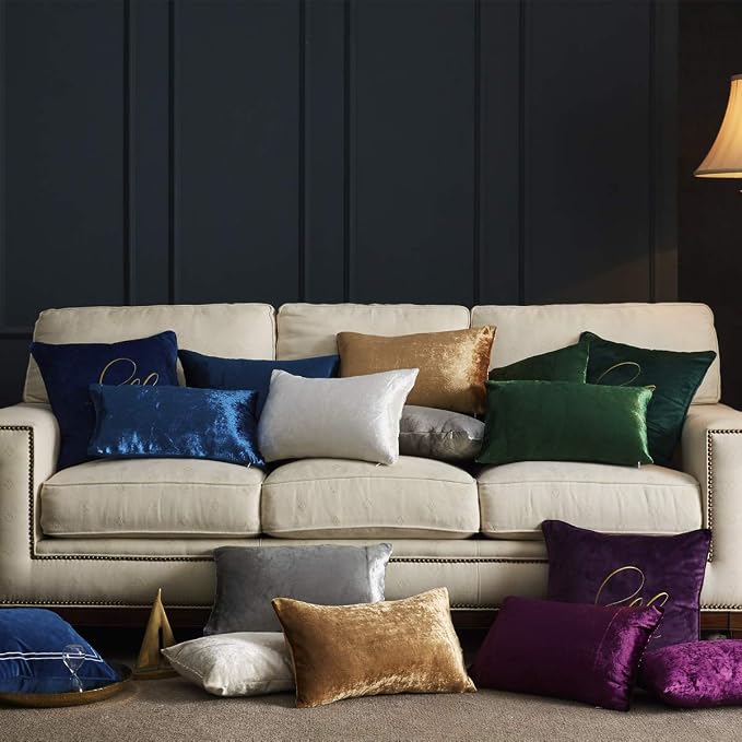 GIGIZAZA Decorative Couch Throw Pillow Covers Velvet - Image 6