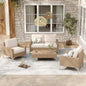 JOYURE 4-Piece Patio Furniture Set, Outdoor Wicker Patio Conversation Set by JOYURE