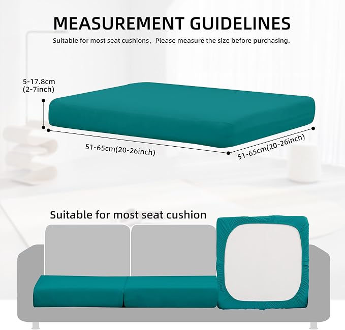 12Pcs Outdoor Cushion Covers, Elastic Patio Cushion Covers | Washable, - Image 2
