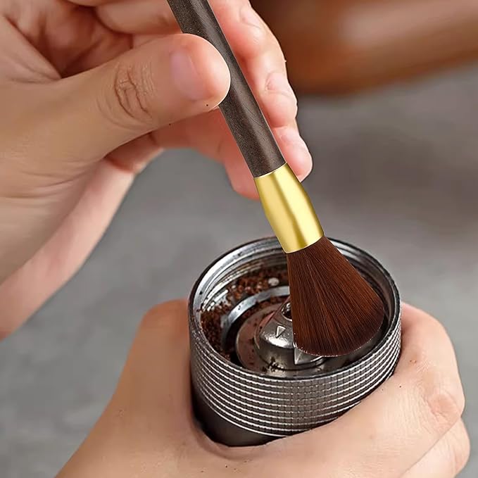Molain Coffee Cleaning Brush, 16.7x1.58CM Coffee Machine Brush Coffee Accessories Cleaning Brush Barista Brush for Coffee Grinder and Espresso Machine with Vegan Brush Hair
