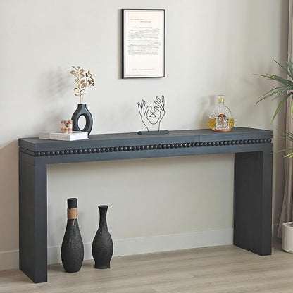 64" Console Table for Living Room, Long Sofa Table Behind Couch - Image 3