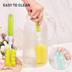 Aofmee 80oz Glass Pitcher with Lid, 2.4 Liter Water Pitcher, Glass Carafe for Cold or Hot Beverages, Sun Tea Jar, Easy Clean Heat Resistant Jug for Juice, Milk