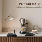Espresso Tamping Mat - 2PCS Coffee Tamper Mat Food Grade Silicone 6mm Thick Waterproof Heat Resistant Tamp Mat Station for Espresso Machine Accessories, Multi-Use for 51/53/58mm Portafilters Matt