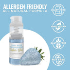 Bakell - Soft Blue Tinker Dust (4g, 1x Mini Spray Pump) Edible Glitter for Food, Desserts, and Beverages!