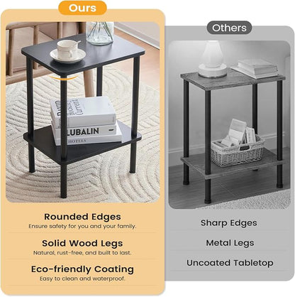 Apicizon 2 Tier End Table Set of 2, Small Side Table - Image 4