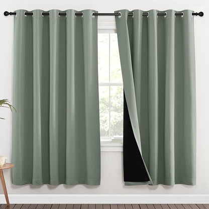 NICETOWN 100% Blackout Window Curtain Panels, Full Light Blocking Drapes - Image 2