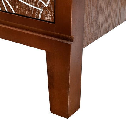 eHemco Tropical Monstera Door Accent End Table, Modern Retro Style, 16.5 x 14 x - Image 8