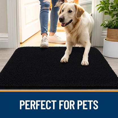 OLANLY Dog Door Mat for Muddy Paws 54x32, Super Absorbent Chenille Mud Mat | - Image 6