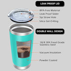 20oz Tumbler Bulk Stainless Steel Tumblers with Lid Vacuum Insulated Double Wall Travel Coffee Mug Powder Coated Tumbler Cup for Hot and Cold Drinks(Light Blue, 12 pack)