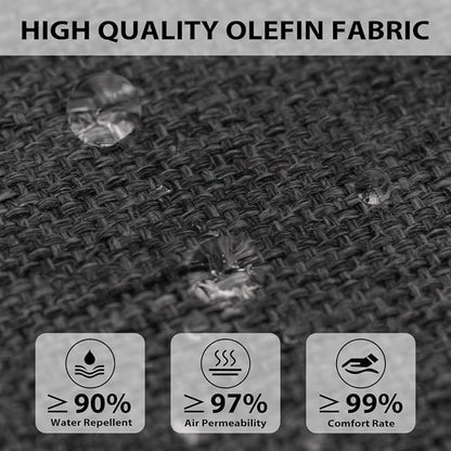 Sundale Outdoor Olefin Quilted Lounge Cushion Set of 2, Patio Foldable Chaise - Image 2