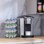 Rice rat K cup Holder Storage Coffee Capsules Pod Holder Carousel 4 Tier Compatible with 36 K-Cup Pods