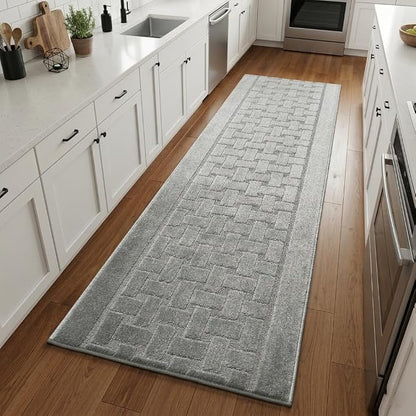 Runner Rug 26 ft, Extra Long Non-Slip Washable Rug, Rubber Backing, Rolled in by ORFAHOME