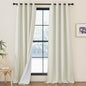 NICETOWN Faux Linen 100% Blackout 90 inch Curtains, W52 x L90, 2 Panels by NICETOWN
