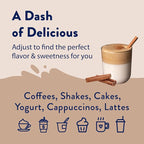 Jordan's Skinny Syrups Sugar Free Coffee Syrup, Cinnamon Dolce Flavor Drink Mix, Zero Calorie Flavoring for Chai Latte, Protein Shake, Food and More, Gluten Free, Keto Friendly, 25.4 Fl Oz, 1 Pack