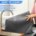 Warome Silicone Mats for Kitchen Counter, 36"X 23.6" Heat Resistant Mats for Countertop, Extra Large Silicone Countertop Protector Mat, Nonstick Counter Mat For Baking/Pastry/Crafts-Gray