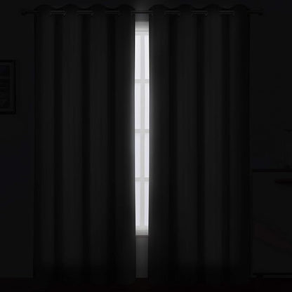 Grey Blackout Curtains/52 x 95 Inch/Set of 2 Panels Thermal Insulated Room - Image 3