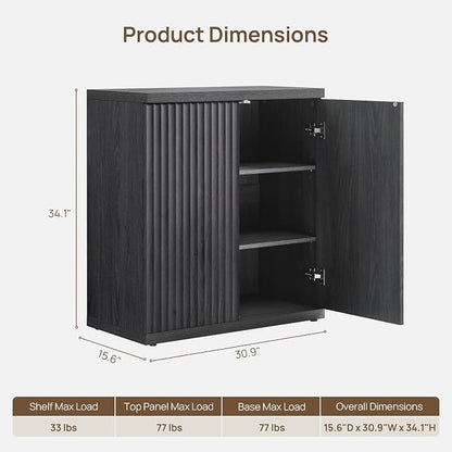 SICOTAS Buffet Cabinet with Storage Accent Sideboard Modern Credenza with Doors - Image 3
