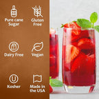 Syruvia Strawberry Syrup (25.4 fl oz) - Sweet Strawberry Bliss in a Bottle – Kosher, Gluten-Free, Ideal for Elevating Your Culinary and Beverage Adventures