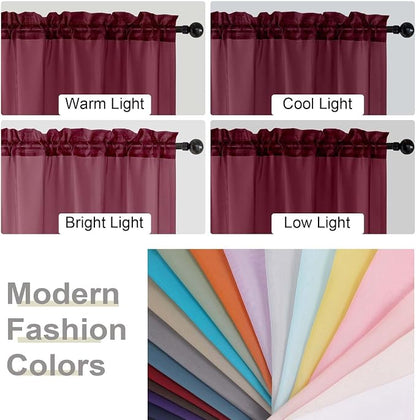 Cafe Curtains 36 Inch Length Tier 2 Pieces, Modern Soft Airy Sheer Kitchen - Image 5