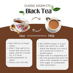 Tealeaf & Co. Classic Assam CTC Chai - 100% Pure Loose Leaf Black Tea - Low Caffeine Premium Tea - Upto 50 Servings (3.52oz/100gm)