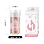 Rose Gold Edible Glitter for Cocktails - 6g Rose Gold Luster Dust Edible Drink Glitter Food Grade Metallic Shimmer Powder Cake Sprinkles for Beverage Chocolate Candy
