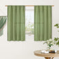 Green Semi Sheer Linen Curtains by LAMIT