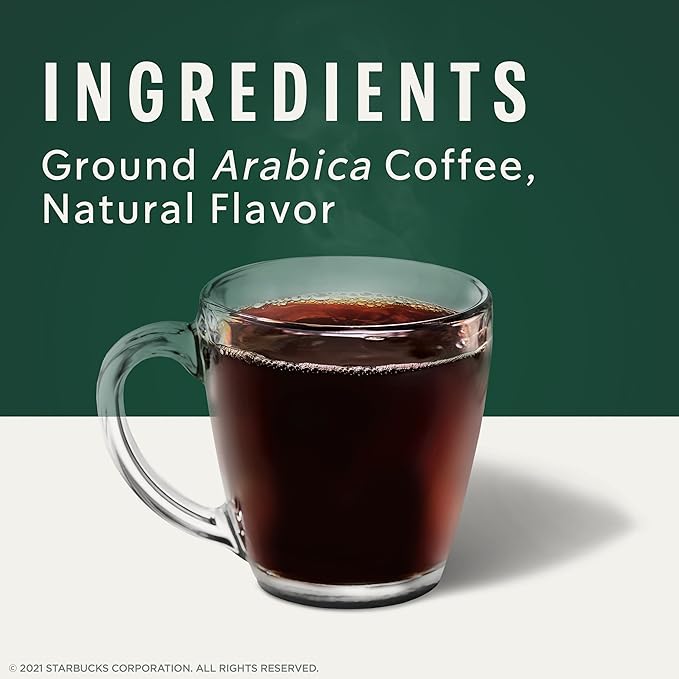 Starbucks K-Cup Coffee Pods, Crème Brûlée Flavored Coffee, Naturally Flavored, 100% Arabica, 6 boxes (60 pods total)