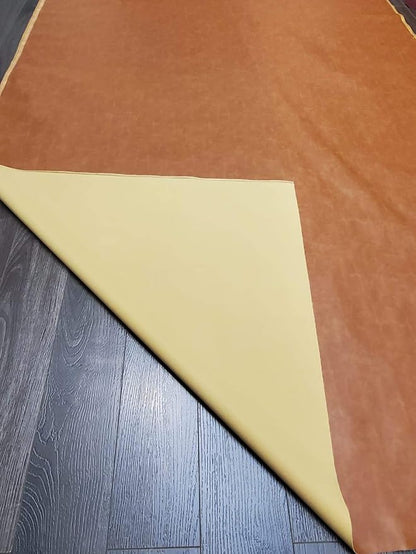 NAT Leathers | Tan Cognac Soft Faux Vegan Leather PU | 4 Yards Cut by the Yard - Image 3