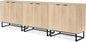 EYYTHUNG Fluted Cabinets with Storage Set of 3, Sideboard Buffet Cabinet with by EYYTHUNG