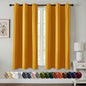 MIULEE Blackout Curtains for Bedroom 2 Panel 40x63 Inch Long Mustard Yellow | by MIULEE