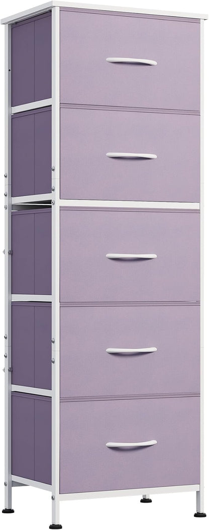 WLIVE Fabric Dresser, 5-Drawer Tall Dressers by WLIVE