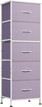 WLIVE Fabric Dresser, 5-Drawer Tall Dressers by WLIVE