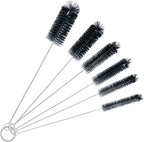 Straw Cleaner Brush Set,6 Piece 12" Long Pipe Tube Bottle Brushes for Cleaning Narrow Neck Bottles,Coffee Maker,Glass Cups