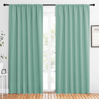 NICETOWN 2 Panels Blackout Curtains, Rod Pocket Thermal Insulated Drapes 84 by NICETOWN