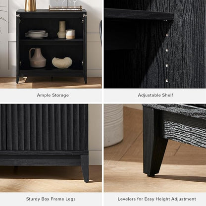 mopio Brooklyn Fluted Storage Cabinet, Modular Accent Buffet Sideboard - Image 3