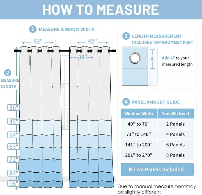 SimpleHome Navy Blue 100% Blackout Curtains Room Darkening Living Room 96 | - Image 2